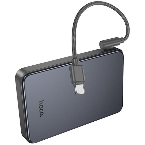 Портативний ЗП Power Bank Hoco J170 Starlight 22.5W+PD20W with cable 10000 mAh Metal gray | Зображення 5