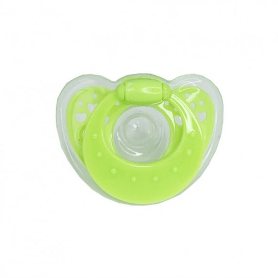 Детская силиконовая пустышка "Салатовое сердце" MGZ-0517(Green) круглая | Зображення 1