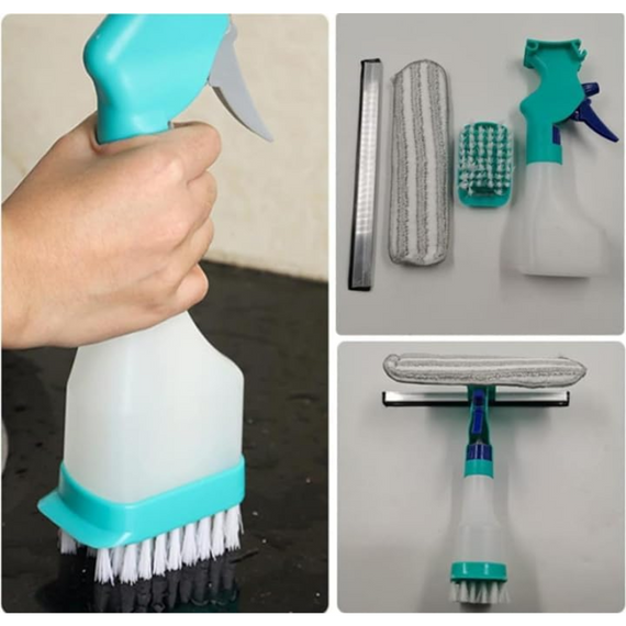 Багатофункціональна щітка-скребок для дзеркал, скребок для прибирання скляних душових кабін і вітрин | Зображення 9