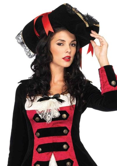 Капелюх пірата жіночий Swashbuckler Pirate Hat від Leg Avenue, чорний | Зображення 1