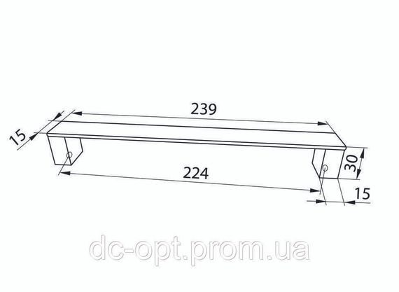 Ручка DL 35M/224 BLKG/AL Чорний Глянець / Алюміній ДС СтандартЛайн | Зображення 1