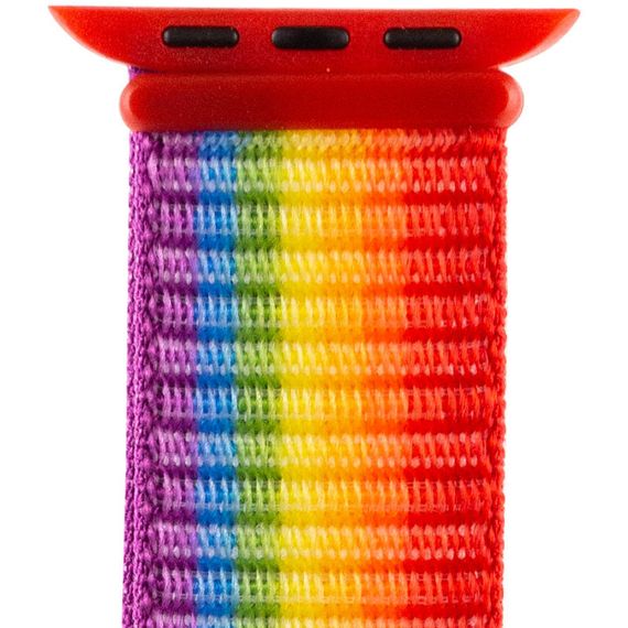 Ремешок Nylon для Apple Watch 38/40/41/42mm(ser.10) Разноцветный / Rainbow | Зображення 1