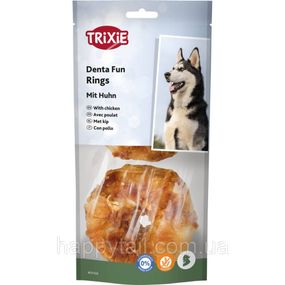 Жувальні кільця для собак Trixie Denta Fun із куркою — ø 6 см, 110 г (2 шт.)