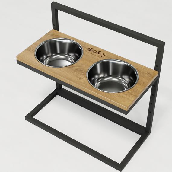 Миски на регулируемой подставке для больших собак Hollky Flex L (2 × 1.8 л) FL-502850-GRNT | Зображення 2