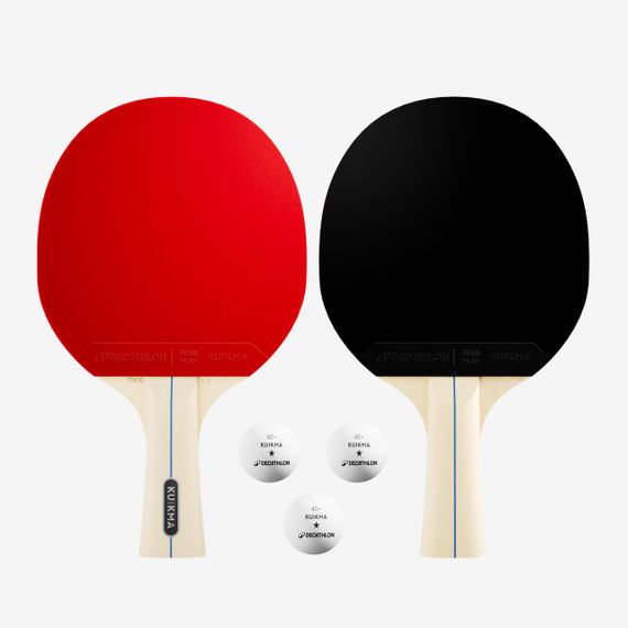 Набір ракеток TTR 50 для настільного тенісу 2 ракетки + м'ячі - Shakehand