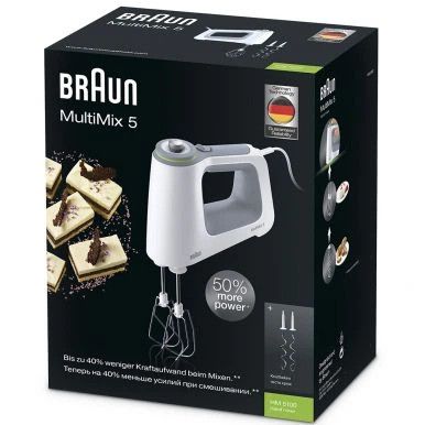 Миксер ручной Braun HM 5107 WHITE 750 Вт белый | Зображення 3