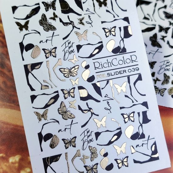 Фольгований слайдер RichColor 039 на водяній основі (6.5x9.5см)