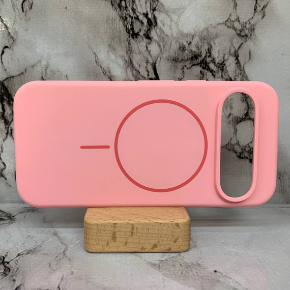 Силіконовий чохол Soft Touch MagSafe з мікрофіброю для Google Pixel 9 / 9 Pro Рожевий