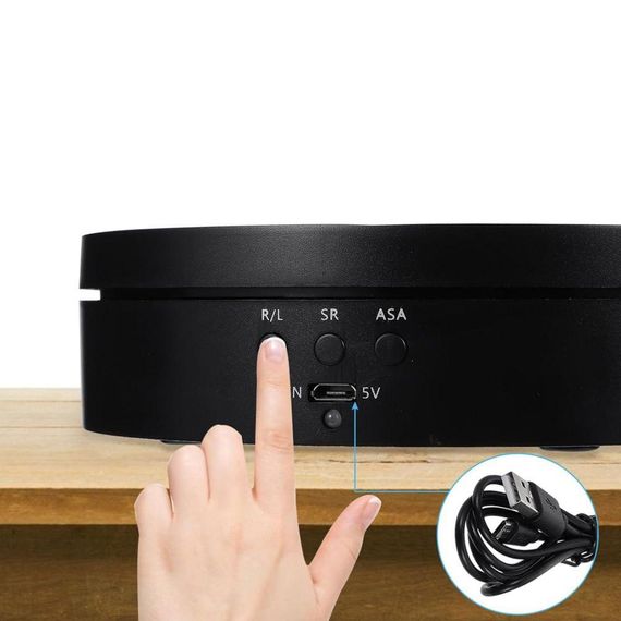 Поворотный стол для предметной фотосъемки (13,8см), от USB, MAG-733 / Платформа для демонстрации товара | Зображення 7