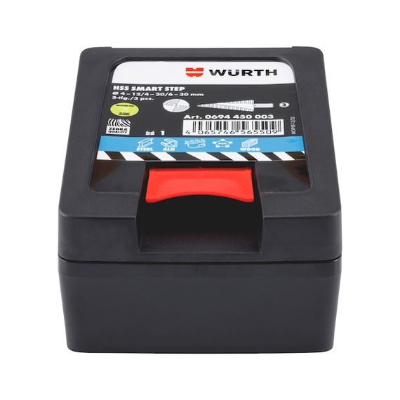 Набір ступінчастих свердел HSS SMARTSTEP (D4-30MM), 3 шт., ZEBRA | Зображення 3