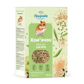 Повноцінний корм для хом'яків і дрібних декоративних гризунів Природа "Хом'ячок Колор+ензим" 6*500 г