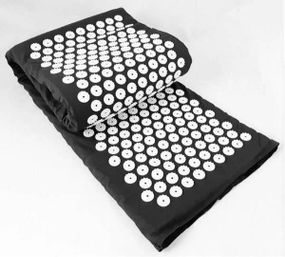 Акупунктурний масажний килимок Acupressure Mat or Bed of Nails Чорний