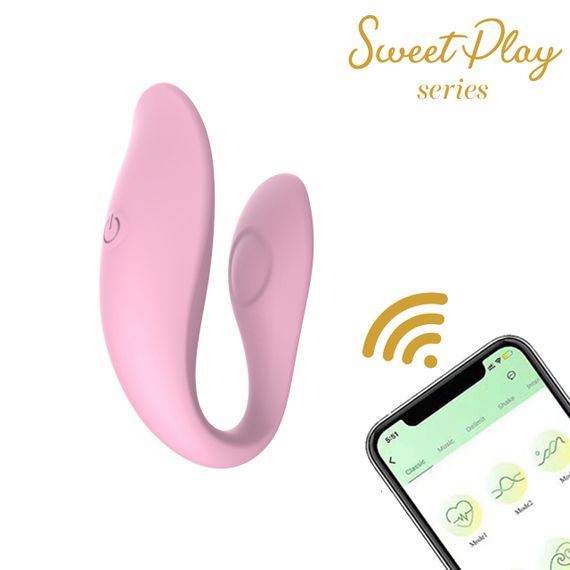 Вибратор - Erospace Sweet Play C-Type Vibrator App Control A7 Sex Aura | Зображення 3