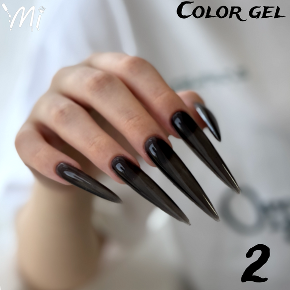 Гель для нарощення нігтів Mi Color Gel 2 (чорний) 30мл | Зображення 1