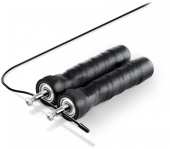 Скакалка швидкісна 4yourhealth Cross Weighted Rope 2.5m. на підшипниках, регульована 1146 Чорна | Зображення 4