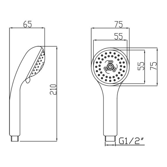 Лійка для ручного душу Lidz (CRM) 51 18 000 00 | Зображення 1