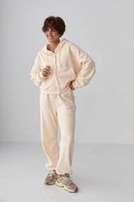 Спортивний костюм з двостороннього флісу - кремовий цвет, L/XL (є розміри)