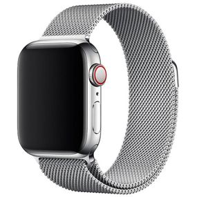 Ремешок Milanese Loop Design для Apple watch 42mm/44mm/45mm/49mm Срібний