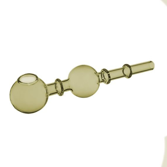 Трубка Вапорайзер Скляна 15 см "Oil Pipe Two Balls Yellow" | Зображення 2