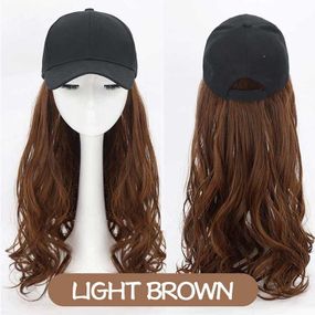 Парик кепка с волнистыми волосами 60 см Шатенка