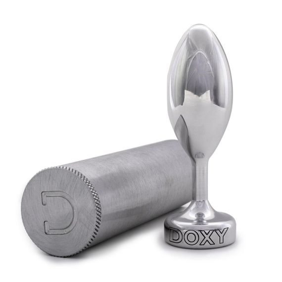 Металева анальна пробка DOXY Butt Plug SMOOTH, гладенька, діаметр 3,3 см Sex Aura | Зображення 3