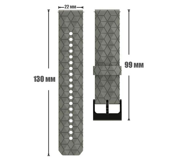 Ремешок Primolux Dimond силиконовый для часов Xiaomi Watch S4 / S5 - Grey | Зображення 4