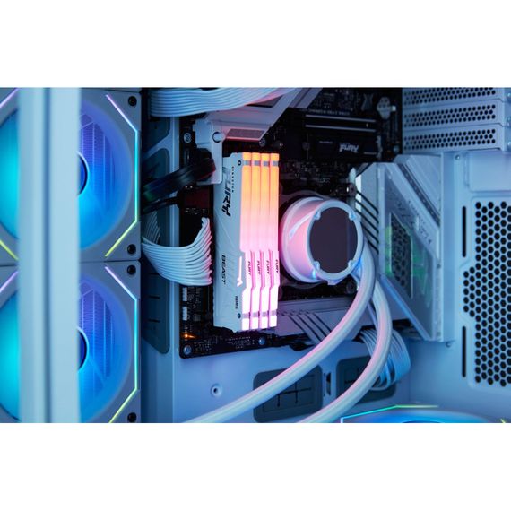 Модуль пам'яті для комп'ютера DDR5 32GB 5600 MHz Beast White RGB Kingston Fury (ex.HyperX) (KF556C36BWEA-32) | Зображення 3