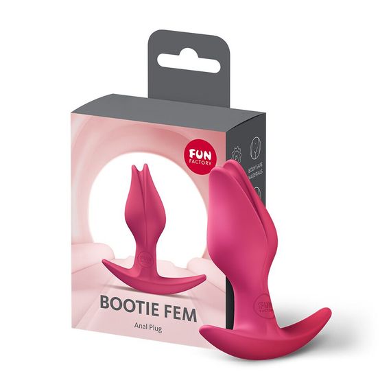 Анальна пробка Fun Factory BOOTIE FEM Raspberry, у вигляді бутона, діаметр 2,9 см, тонкий обмежувач | Зображення 5