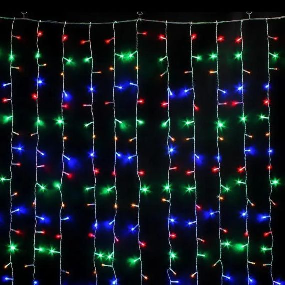 Новогодние гирлянды. Гирлянда водопад 320-400L 3x3м(10х32Ламп) Микс (7149) | Зображення 2