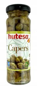 Каперсы маринованные консервированные Capers Hutesa, 100г в стеклянной банке, Испания