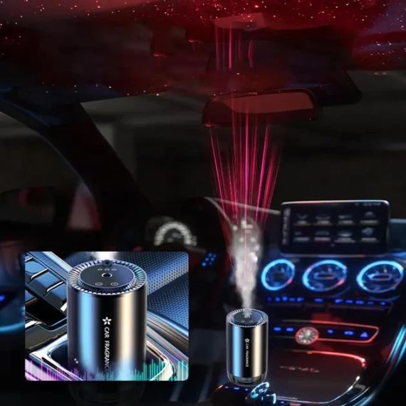 Умный автомобильный ароматизатор с проекцией Aroma 300mAh, 50 мл