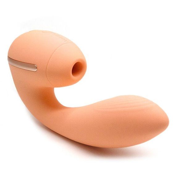 Вакуумний вібратор KISTOY Tina Mini Orange, вагінально-кліторальний Sex Aura