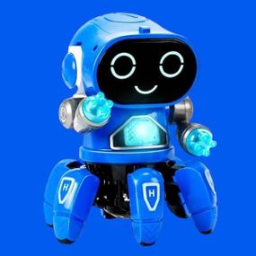 Робот інтерактивний танцюючий мультяшний 6 ніг ZR142 Синій