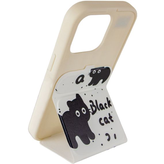 Чохол TPU Panel Stand для Apple iPhone 15 Pro (6.1") Black Cat | Зображення 3