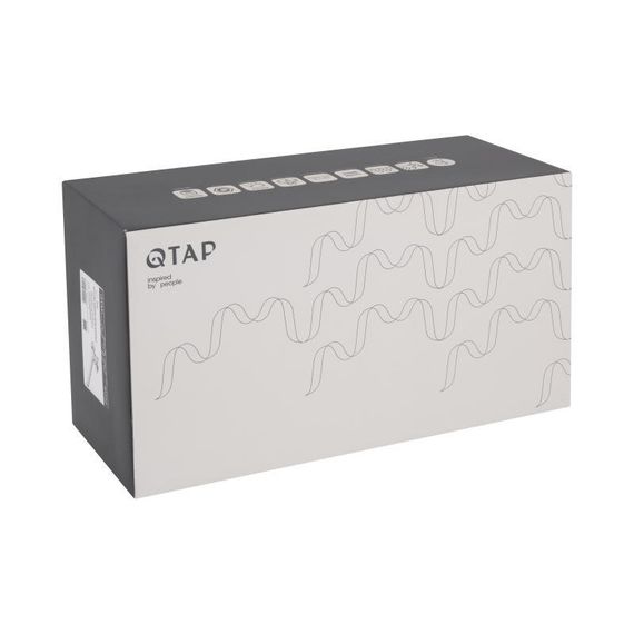 Смеситель для ванны Qtap Jay с длинным поворотным изливом (c душевым гарнитуром) QTJAY2601CRW45552 Chrome/White | Зображення 8