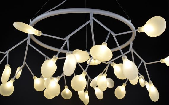 Люстра підвісна на 36 лампочок 27053 Білий 50-120х100х100 см. | Зображення 7