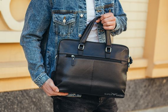 Офісна чоловіча сумка для документів Tiding Bag N15419 чорна | Зображення 8