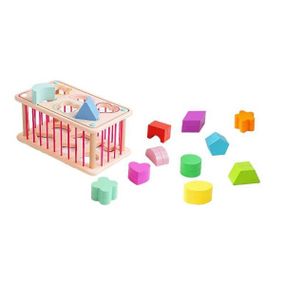Сортер дерев'яний, стінки з резинками, 12 фігурок WToys C 60434
