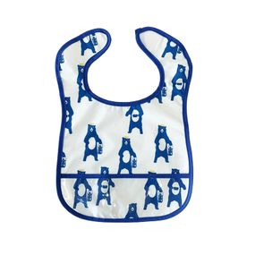 Детский слюнявчик клеенчатый MGZ-0601(Blue) на липучке