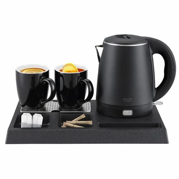 Електрочайник + 2 чашки та піднос ADLER AD 1387 1Л 1300Вт UL-60 | Зображення 4