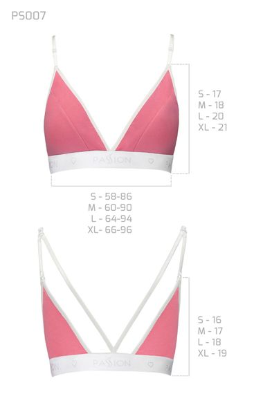 Спортивный топ с двойными бретелями Passion PS007 TOP Розовый XL | Зображення 3