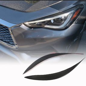 Реснички на фары (для Q60 2016-2022, Карбон) для Infiniti Q50/Q60