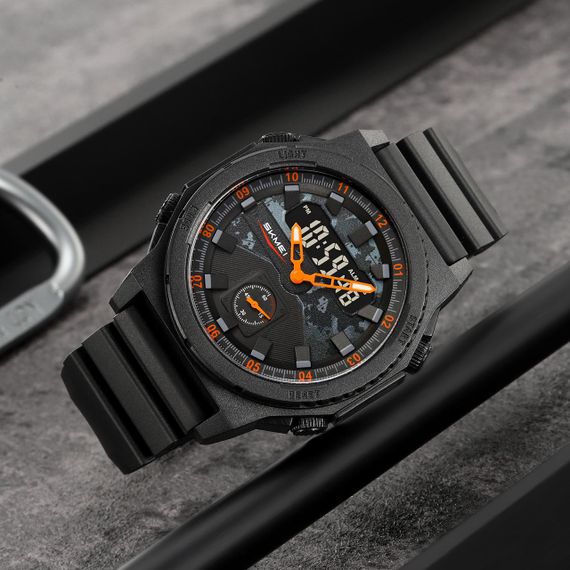 Спортивний чоловічий годинник Skmei 2355BKOG Black-Orange | Зображення 1
