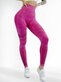 Лосіни пуш ап для фітнесу з високою талією LILAFIT Рожевий М (LFL000032)