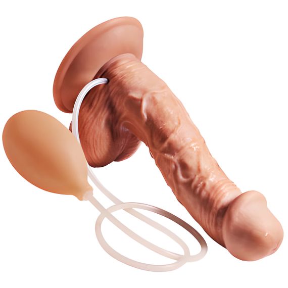 Реалистичный вибрирующий фаллоимитатор Real Orgasm с имитацией семяизвержения (21*3.5 см, USB) | Зображення 5