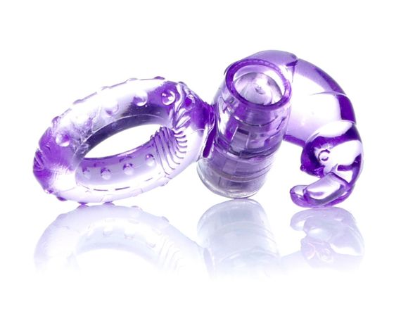 Ерекційне вібро кільце BOSS Rabbit Vibro Cock Ring Purple, BS6700048 sexstyle | Зображення 4