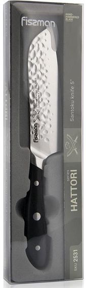 Ніж сантоку Fissman Hattori 13см hammered з нержавіючої сталі | Зображення 3