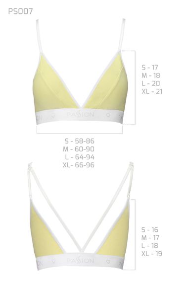 Спортивный топ с двойными бретелями Passion PS007 TOP Желтый S | Зображення 3