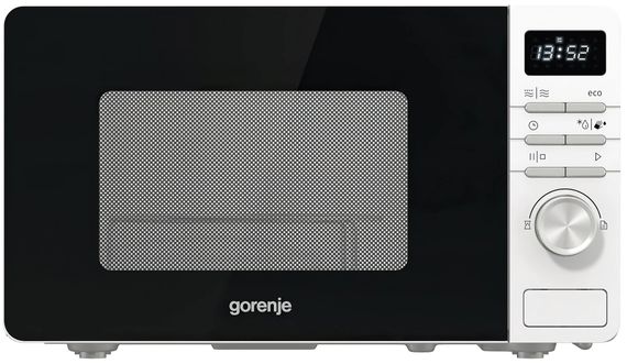 Мікрохвильова піч Gorenje, 20л, електр. управл., 800Вт, дисплей, білий (MO20A3W)