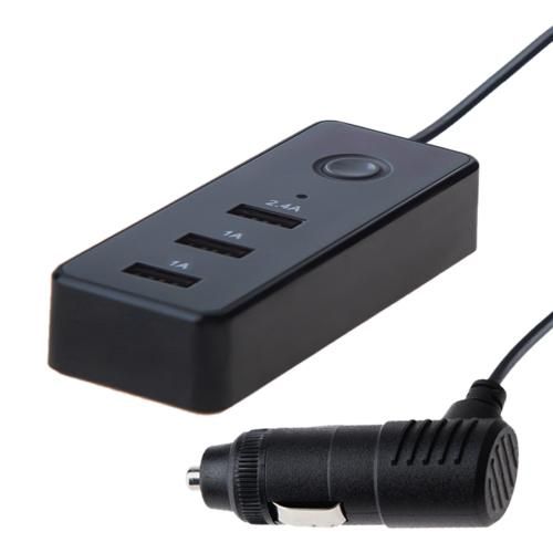 Автомобільний зарядний пристрій VOIN C-4416 3USB (12 / 24V - 5V 2,4А + 2х1А) дріт 1м | Зображення 3